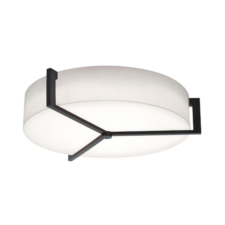 Afx Apex 27in. LED Flush Mount, Espresso Finish, Linen White Shade APF2432L5AJUDES-LW